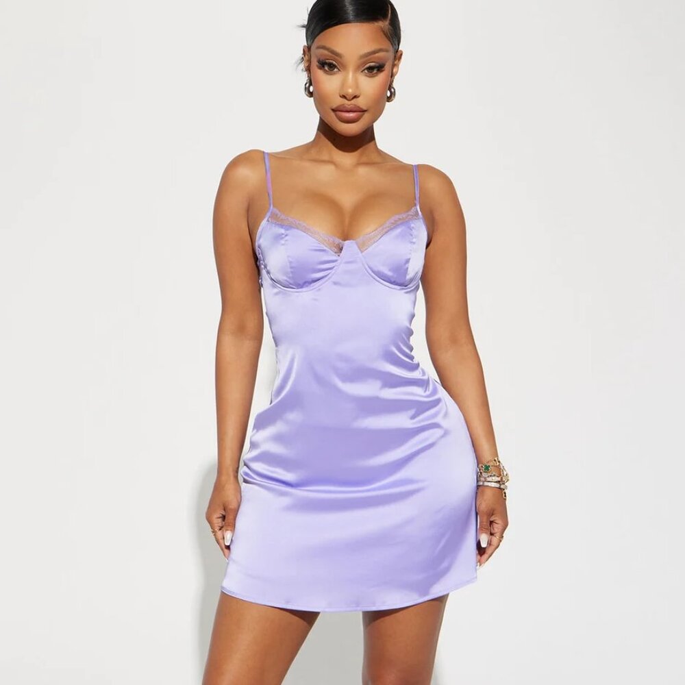 NWT Fashion Nova Scandalous Satin Mini Dress